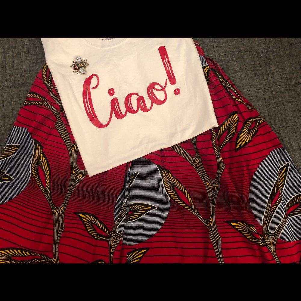 African print skirt